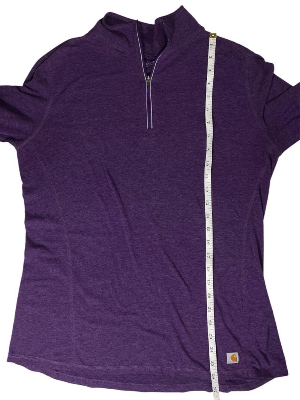 Carhartt Force Purple Quarter Zip Pullover Long Sleeve Athletic Top Size L 12/14 - Picture 8 of 12